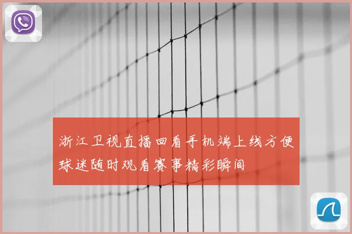 浙江卫视直播回看手机端上线方便球迷随时观看赛事精彩瞬间